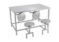 Table et chaises de salle à manger en acier inoxydable de modèle aléatoire toute taille disponible fournisseur
