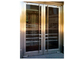 Portes résidentielles à la mode d&amp;#39;acier inoxydable avec la forme de grain en bois naturel fournisseur